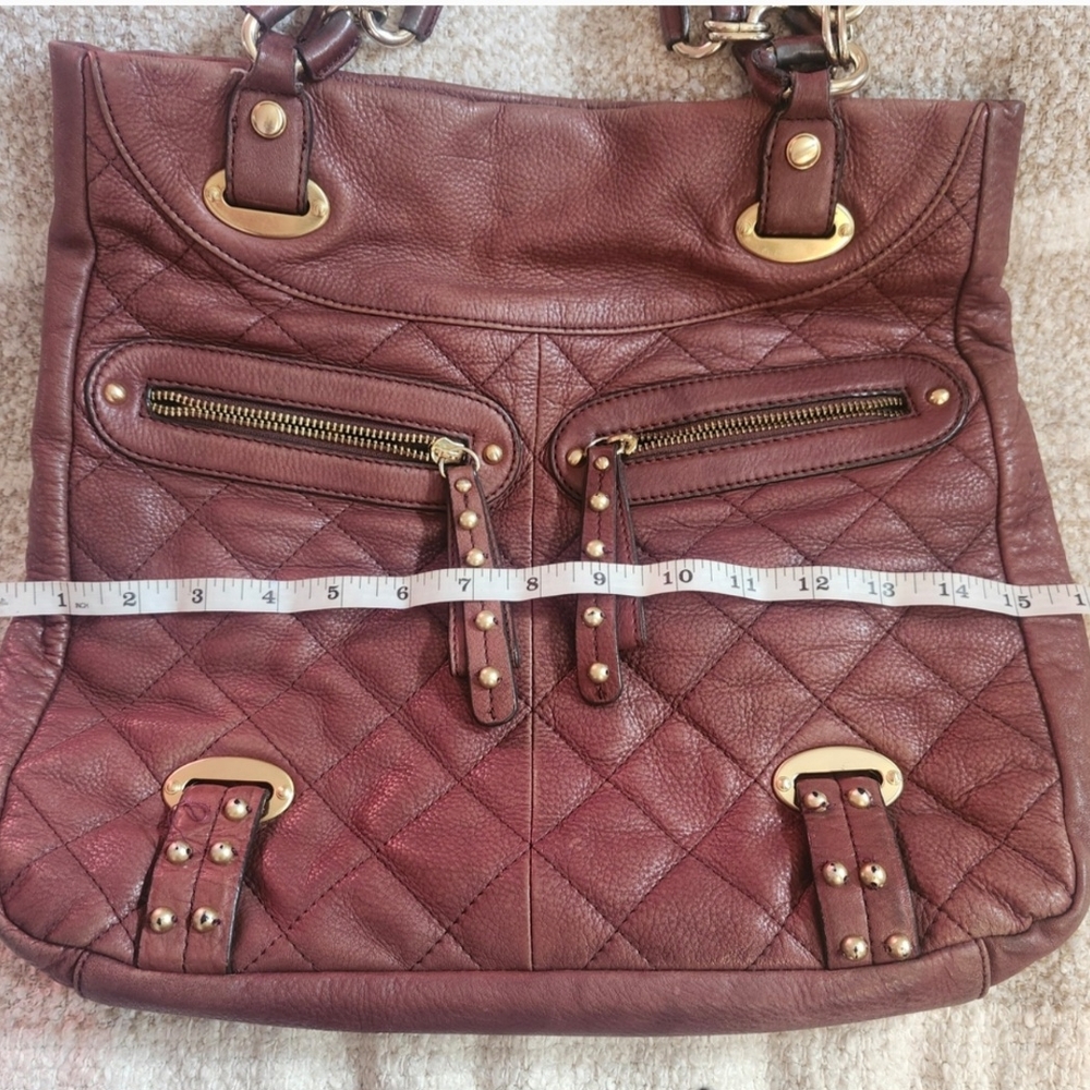 B MAKOSKY Brown Leather Quilted Shoulder Bag with Vintage Appeal - Picture 3 of 8